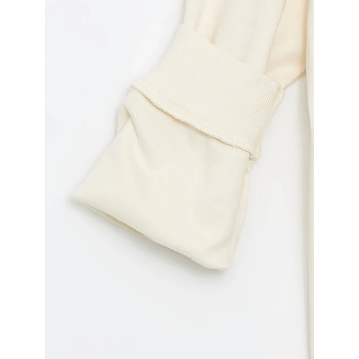 LCW Kids Ekru Bisiklet Yaka Erkek Çocuk Tişört