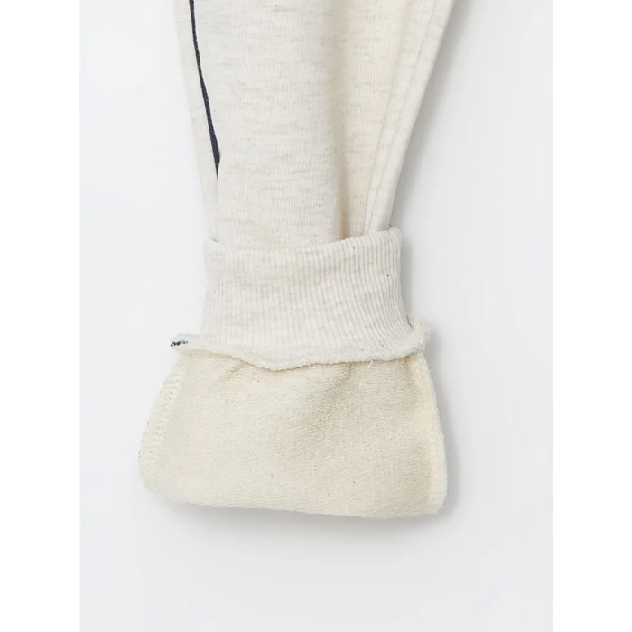 LCW Kids Ekru Beli Lastikli Kalın Erkek Bebek Jogger Eşofman Altı