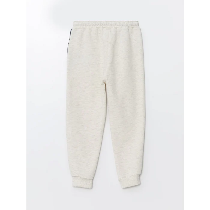 LCW Kids Ekru Beli Lastikli Kalın Erkek Bebek Jogger Eşofman Altı