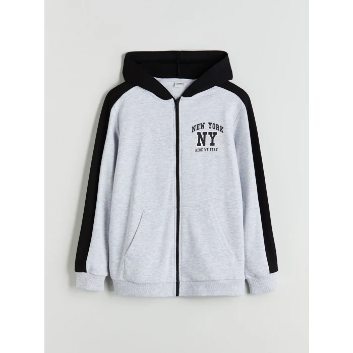 LCW Kids Gri Kapüşonlu Erkek Çocuk Eşofman Takım