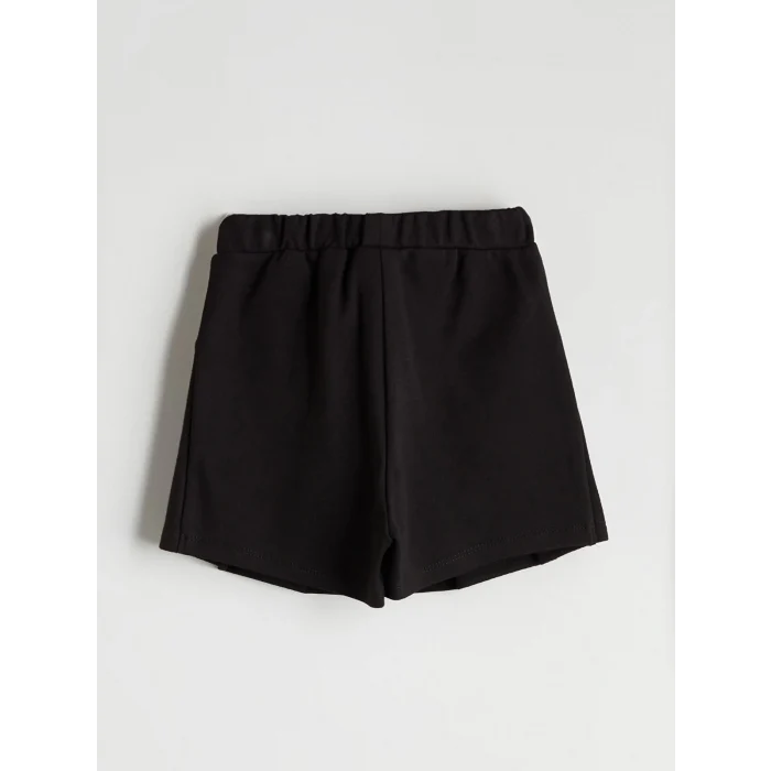 LCW Kids Siyah Beli Lastikli Basic Kız Çocuk Şort Etek