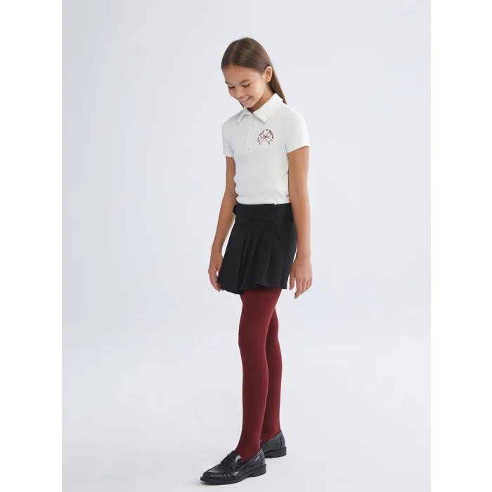 LCW Kids Siyah Pileli Kız Çocuk Şort Etek