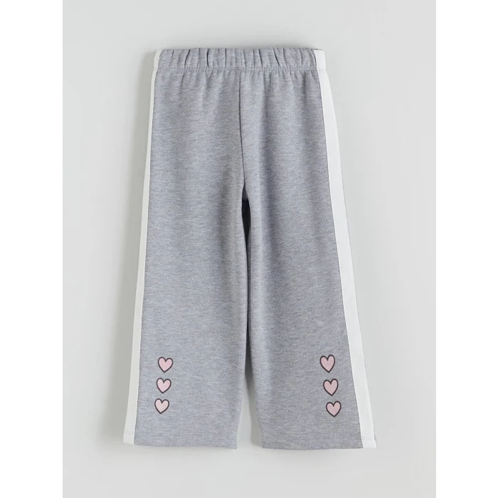 LCW Kids Gri Bebe Yaka Kız Çocuk Sweatshirt ve Eşofman Altı