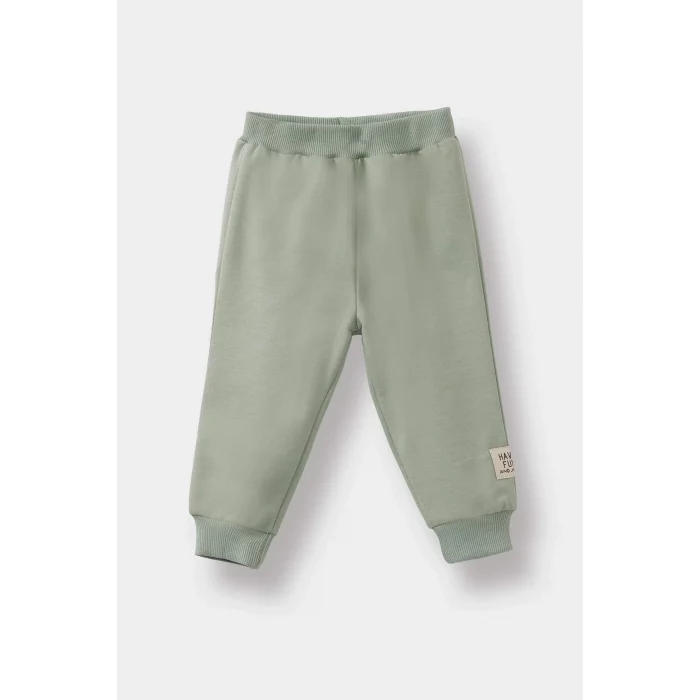 Defacto G1463A5KH434 Haki Erkek Bebek 2li Takım Baskılı Sweatshirt Eşofman Altı