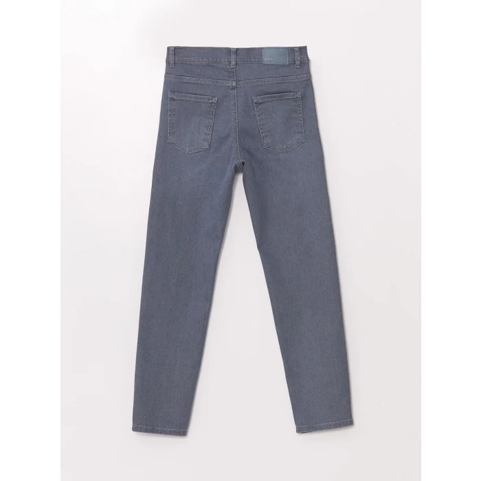 LCW Kids Gri Beli Ayarlanabilir Lastikli Erkek Çocuk Jean Pantolon