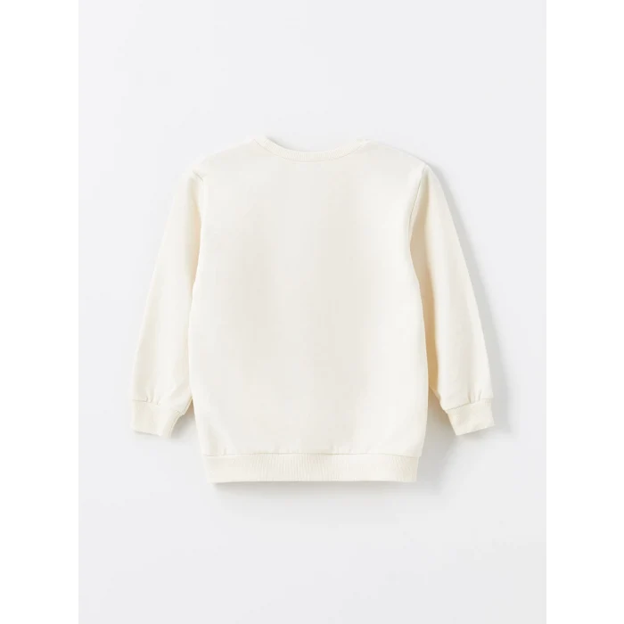 LCW Kids Bej Bisiklet Yaka Uzun Kollu Baskılı Erkek Çocuk Sweatshirt 2li