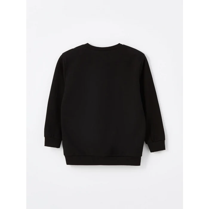 LCW Kids Bej Bisiklet Yaka Uzun Kollu Baskılı Erkek Çocuk Sweatshirt 2li