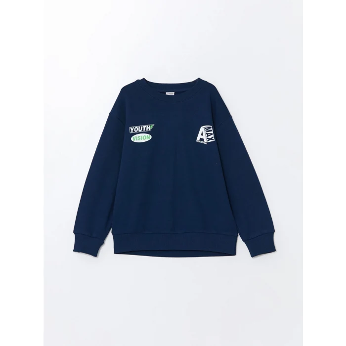 LCW Kids Lacivert Rahat Kalıp Erkek Çocuk Sweatshirt