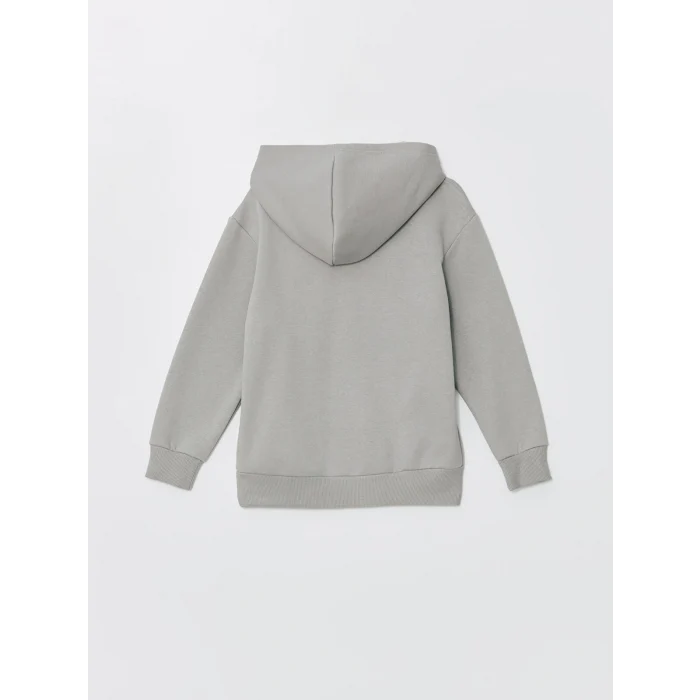 LCW Kids Gri Kapüşonlu Erkek Çocuk Kalın Sweatshirt