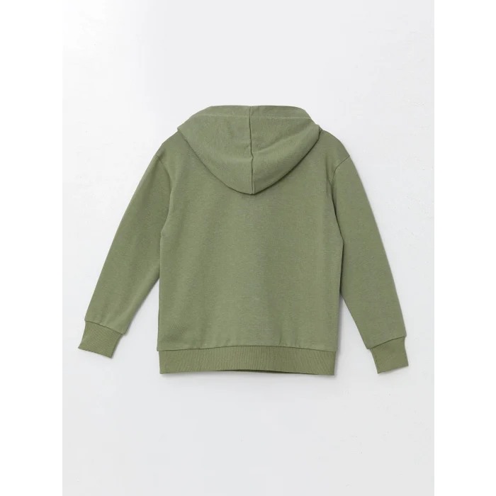 LCW Kids Yeşil Kapüşonlu Erkek Çocuk Sweatshirt