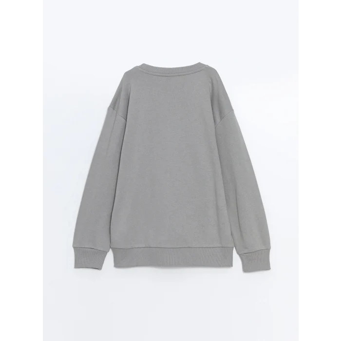 LCW Kids Gri Bisiklet Yaka Erkek Çocuk Sweatshirt