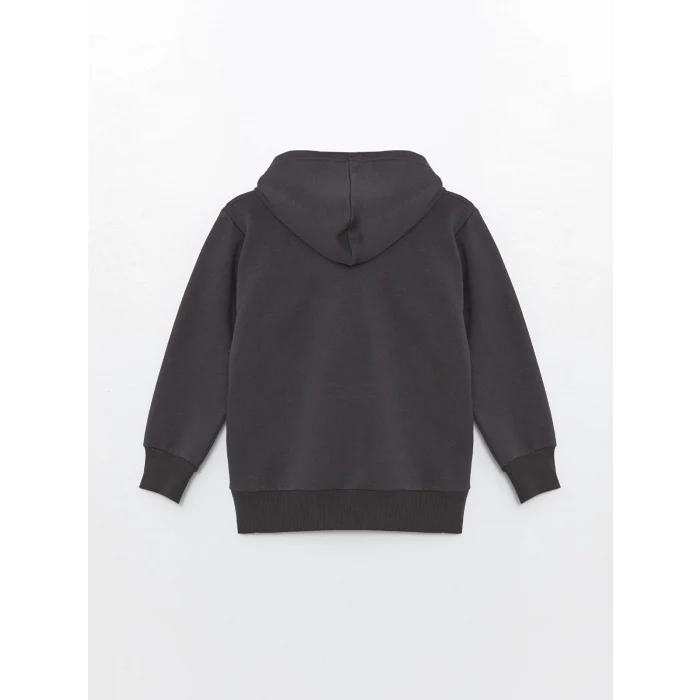 LCW Kids Antrasit Baskılı Erkek Çocuk Kalın Sweatshirt