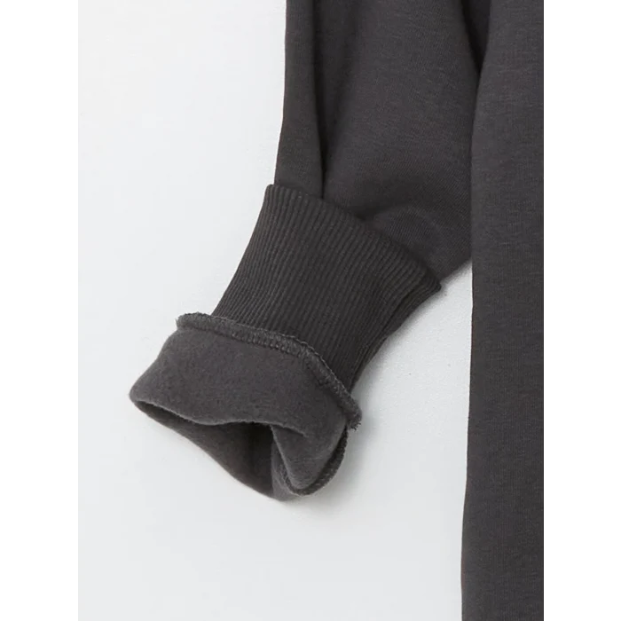 LCW Kids Antrasit Baskılı Erkek Çocuk Kalın Sweatshirt