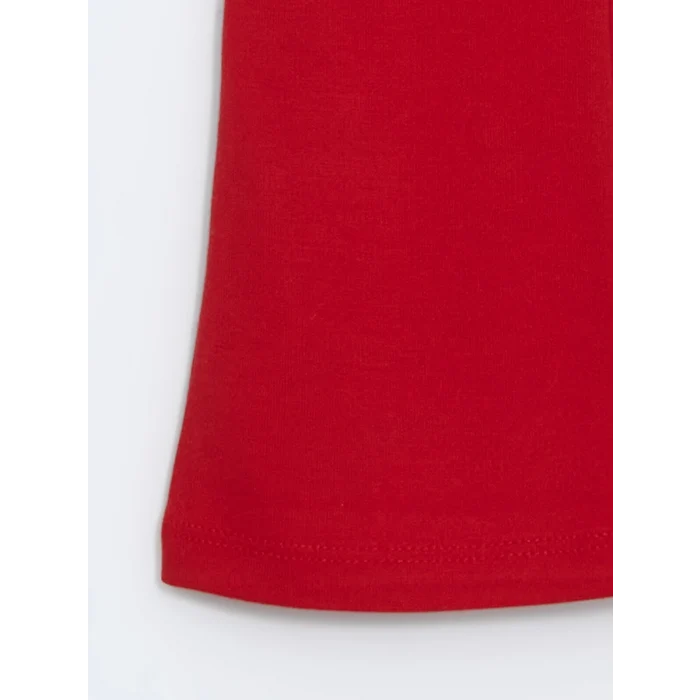 LCW Kids Kirmizi Beli Lastikli İspanyol Paça Kız Bebek Tayt