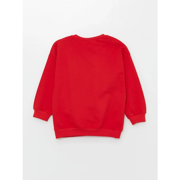 LCW Kids Bej Bisiklet Yaka Uzun Kollu Baskılı Erkek Bebek Sweatshirt 2li