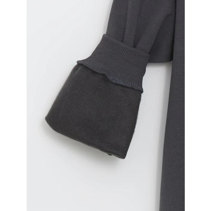 LCW Kids Antrasit Bisiklet Yaka Erkek Çocuk Kalın Sweatshirt