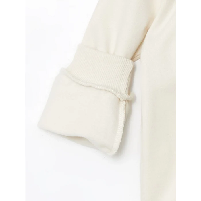 LCW Kids Bej Bisiklet Yaka Baskılı Erkek Bebek Sweatshirt 2li