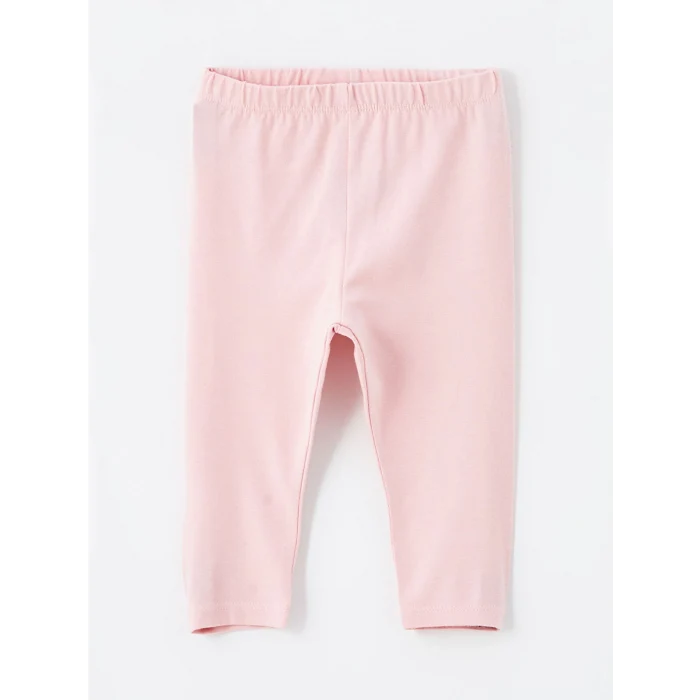 LCW baby Ekru Bisiklet Yaka Uzun Kollu Baskılı Kız Bebek Bluz ve Tayt 2li Takım