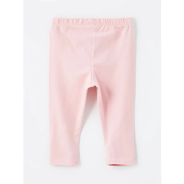 LCW baby Ekru Bisiklet Yaka Uzun Kollu Baskılı Kız Bebek Bluz ve Tayt 2li Takım