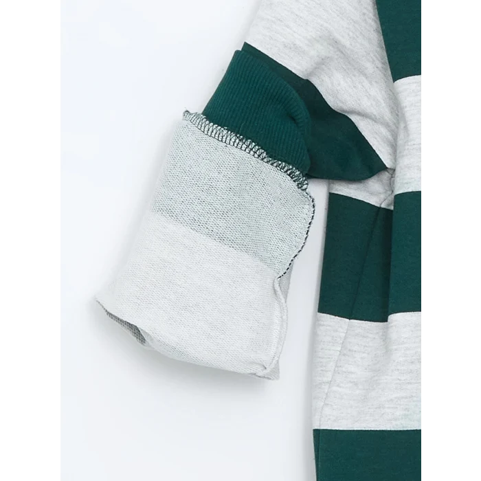 LCW Kids Yeşil Bisiklet Yaka Erkek Çocuk Sweatshirt