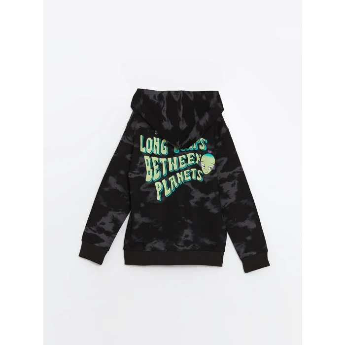 LCW Kids Siyah Kapüşonlu Erkek Çocuk Sweatshirt
