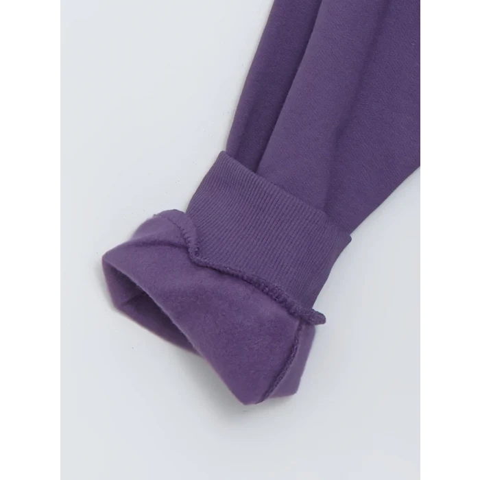 LCW Kids Mor Bisiklet Yaka Kız Çocuk Kalın Sweatshirt