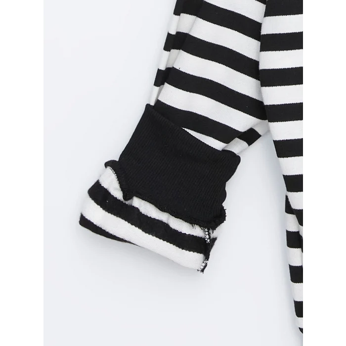 LCW Kids Siyah Bisiklet Yaka Kız Çocuk Kalın Sweatshirt