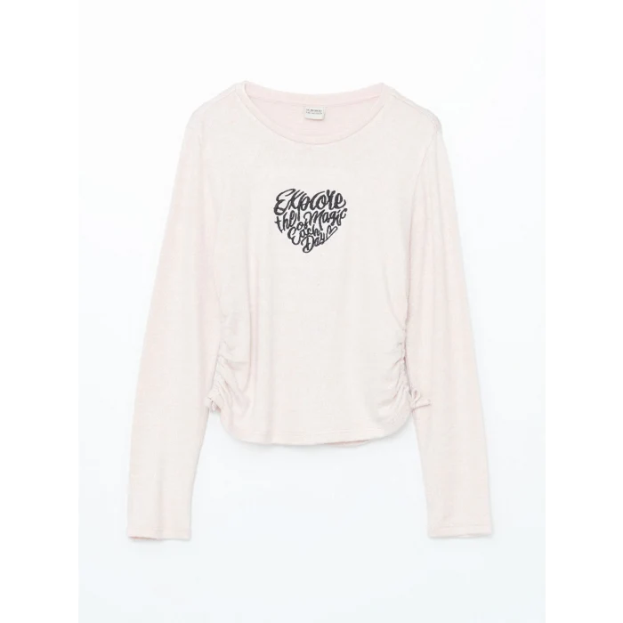 LCW Kids Pembe Bisiklet Yaka Kız Çocuk Tişört