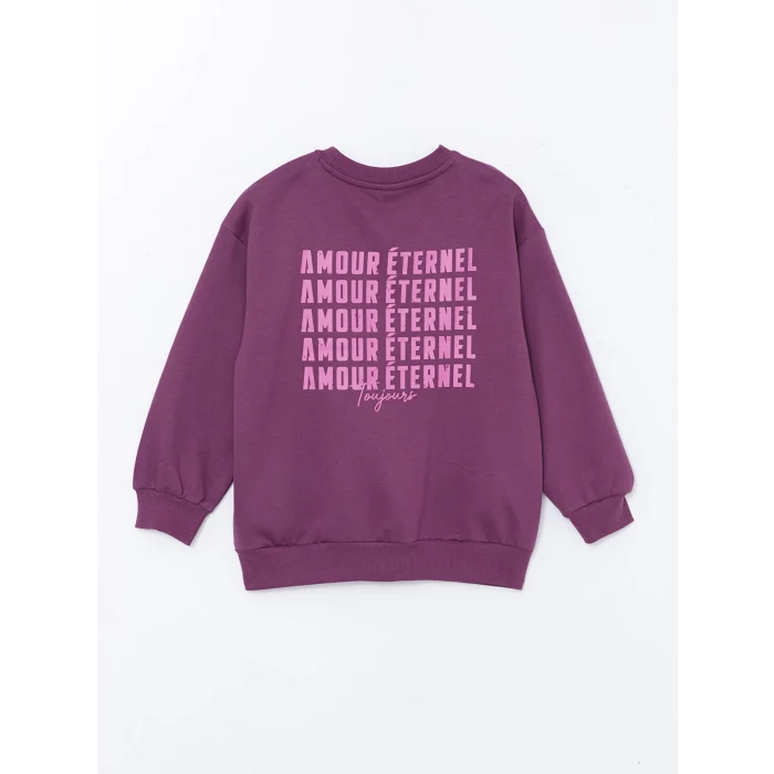 LCW Kids Mürdüm Bisiklet Yaka Kız Çocuk Kalın Sweatshirt
