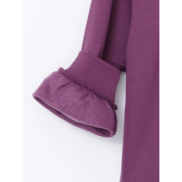 LCW Kids Mürdüm Bisiklet Yaka Kız Çocuk Kalın Sweatshirt