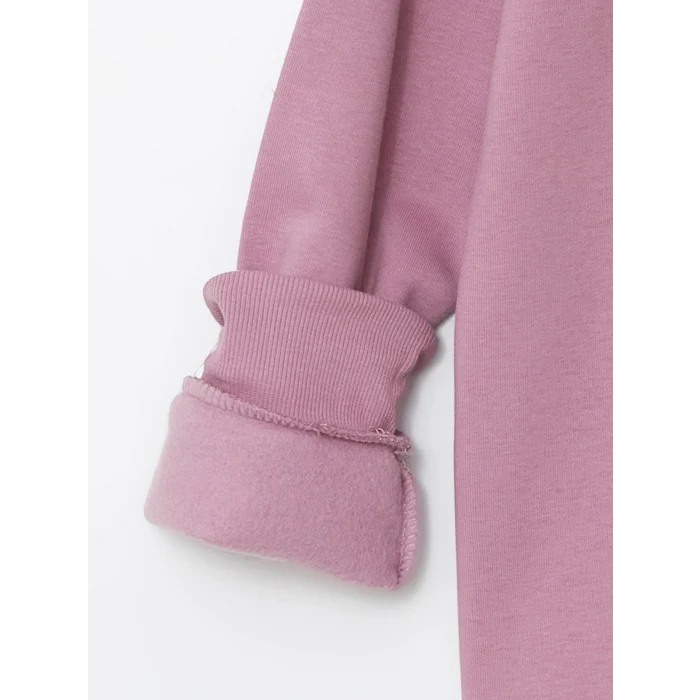 LCW Kids Lila Kapüşonlu Kız Çocuk Kalın Sweatshirt