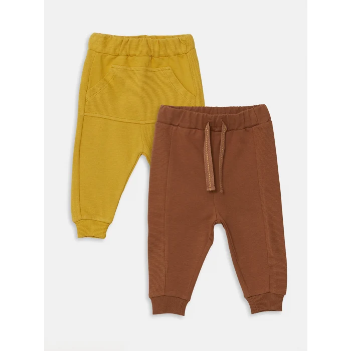 LCW baby Sari Beli Lastikli Basic Erkek Bebek Pantolon 2li
