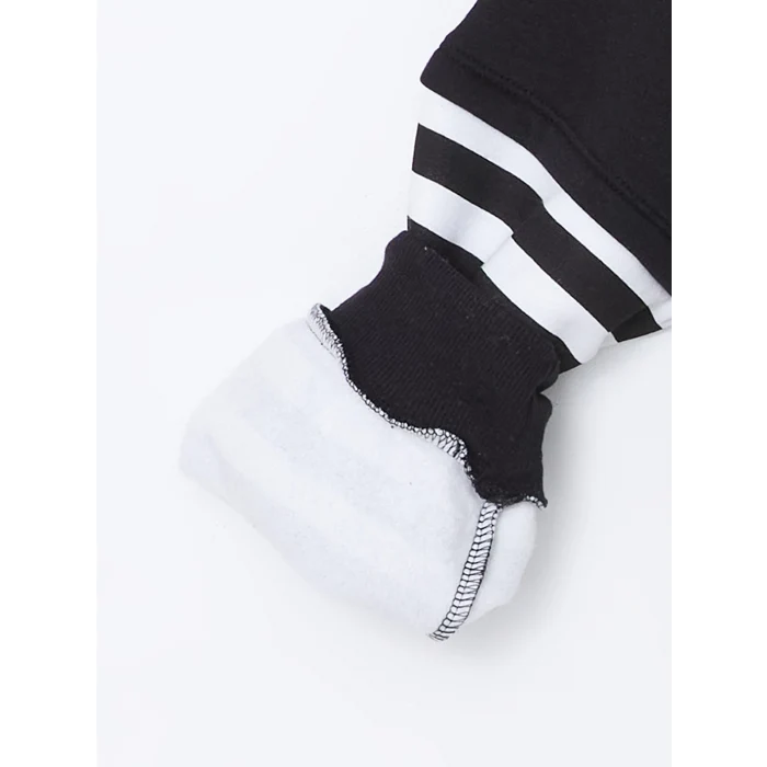 LCW Kids Siyah Bisiklet Yaka Kız Çocuk Kalın Sweatshirt