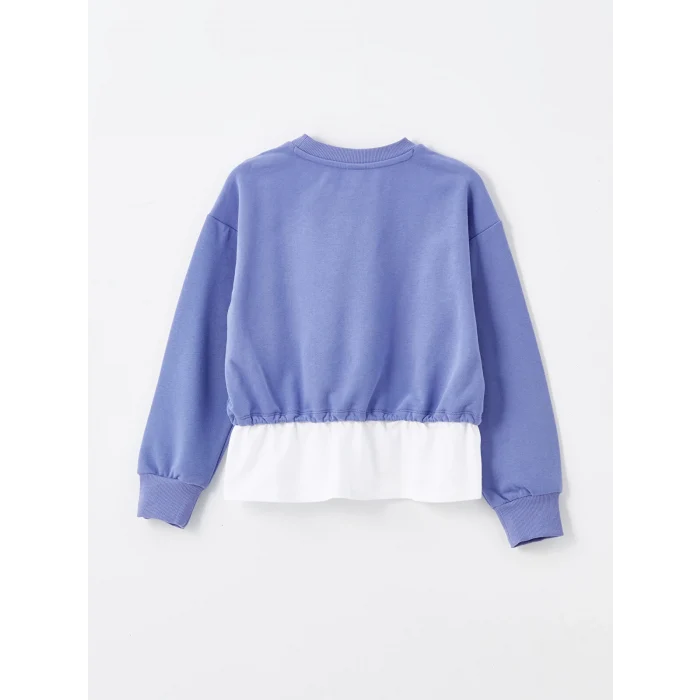 LCW Kids Lila Bisiklet Yaka Kız Çocuk Eşofman Takım