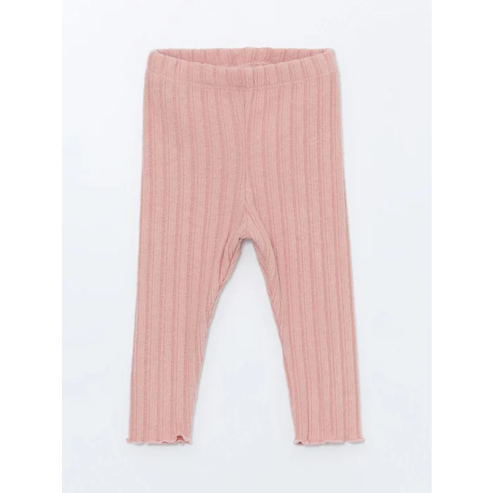 LCW baby Pembe Kapüşonlu Kız Bebek Hırka ve Tayt 2li Takım