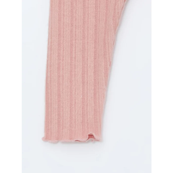 LCW baby Pembe Kapüşonlu Kız Bebek Hırka ve Tayt 2li Takım