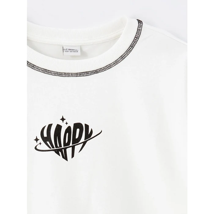 LCW Kids Ekru Bisiklet Yaka Kız Çocuk Kalın Eşofman Takım