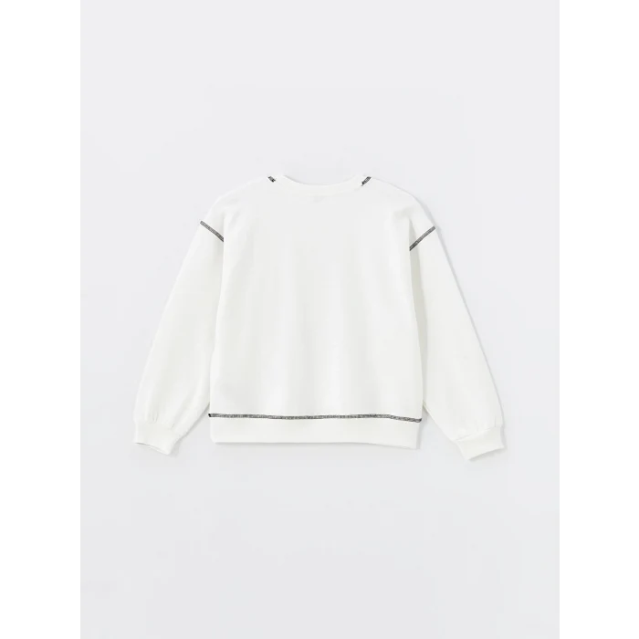 LCW Kids Ekru Bisiklet Yaka Kız Çocuk Kalın Eşofman Takım