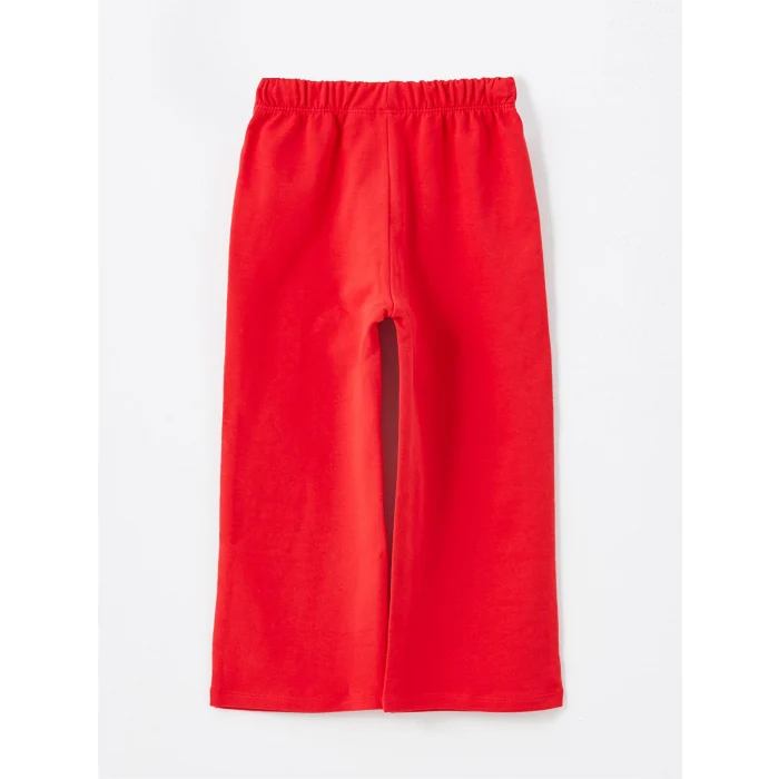 LCW Kids Ekru Bisiklet Yaka Baskılı Kız Çocuk Sweatshirt ve Pantolon 2li Takım