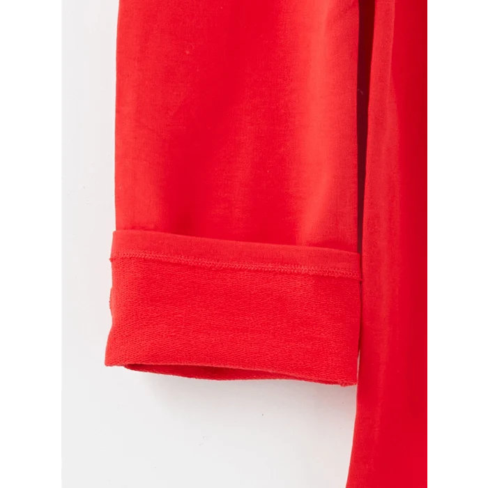 LCW Kids Ekru Bisiklet Yaka Baskılı Kız Çocuk Sweatshirt ve Pantolon 2li Takım