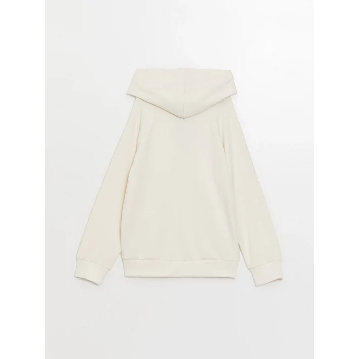 LCW Kids Ekru Baskılı Uzun Kollu Kız Çocuk Sweatshirt ve Tayt