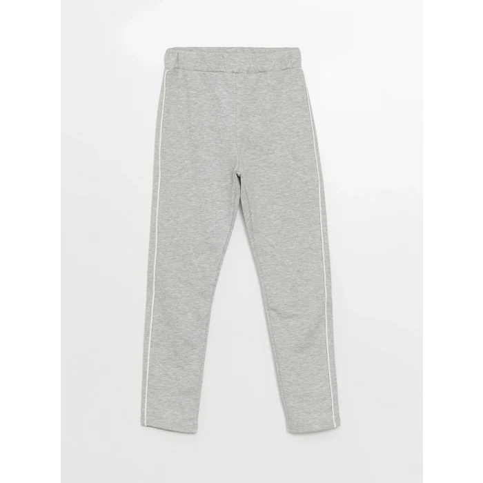 LCW Kids Ekru Baskılı Uzun Kollu Kız Çocuk Sweatshirt ve Tayt