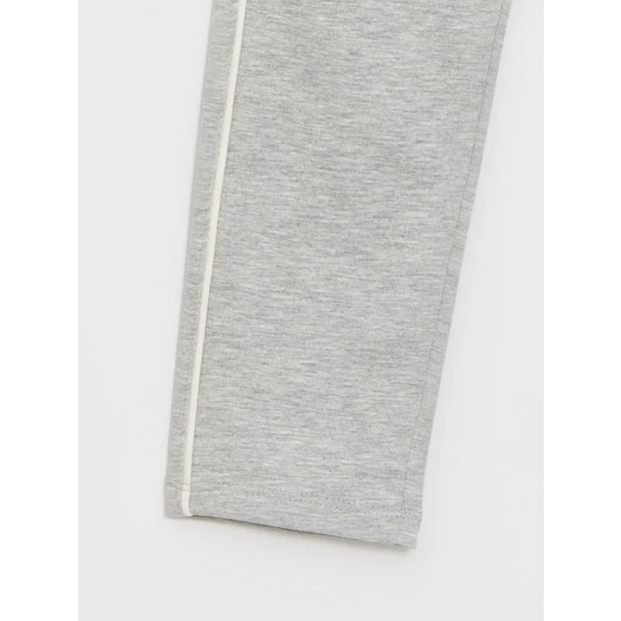 LCW Kids Ekru Baskılı Uzun Kollu Kız Çocuk Sweatshirt ve Tayt