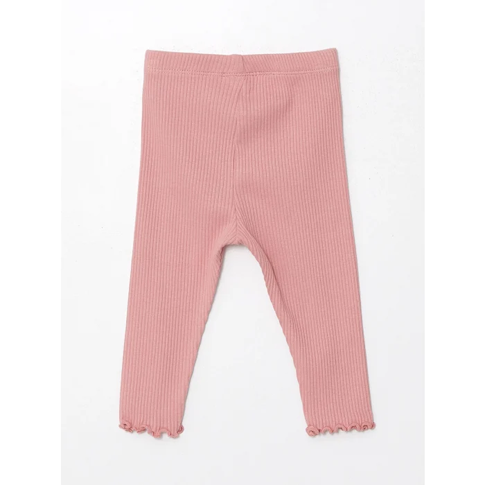 LCW baby Ekru Bisiklet Yaka Uzun Kollu Baskılı Kız Bebek Sweatshirt ve Tayt 2li Takım