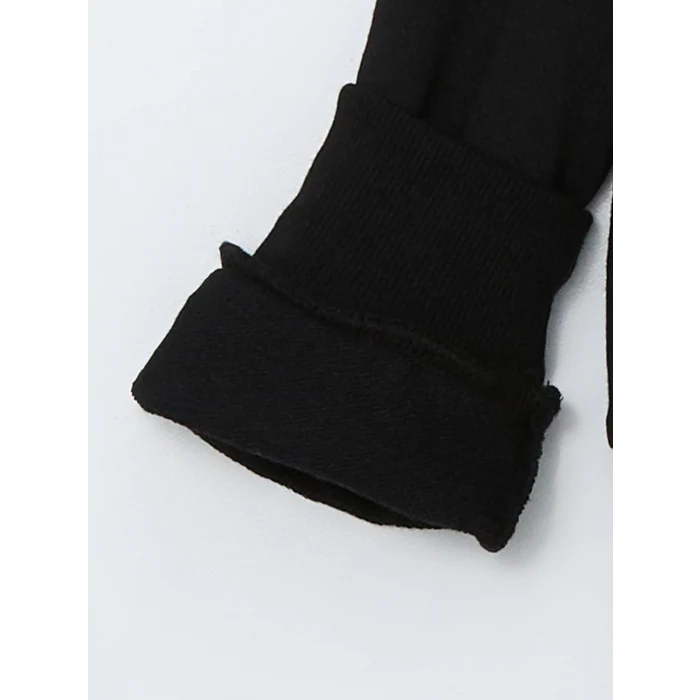 LCW Kids Siyah Kapüşonlu Kız Çocuk Eşofman Takım