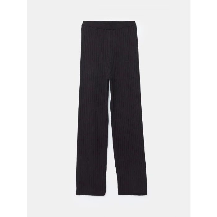 LCW Kids Siyah Polo Yaka Kız Çocuk Kazak ve Pantolon