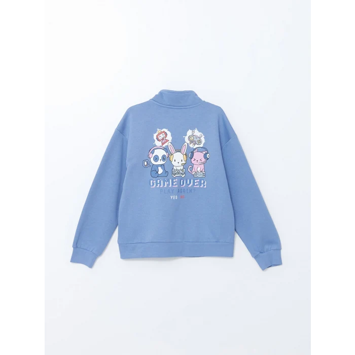 LCW Kids Lila Dik Yaka Kız Çocuk Kalın Eşofman Takım