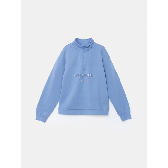 LCW Kids Lila Dik Yaka Kız Çocuk Kalın Eşofman Takım