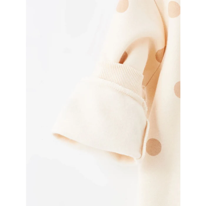 LCW Kids Ekru Bisiklet Yaka Uzun Kollu Baskılı Kız Çocuk Sweatshirt 2li