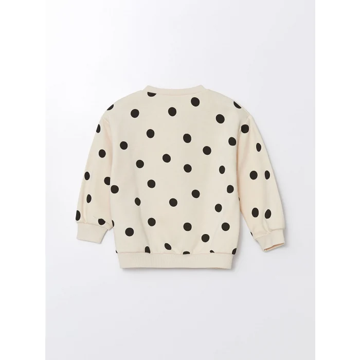 LCW Kids Kirmizi Bisiklet Yaka Uzun Kollu Baskılı Kız Çocuk Sweatshirt 2li